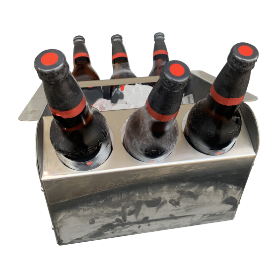 Cooler Balde De Gelo Para Cerveja Bloco Motor V6 Em Aço Inox