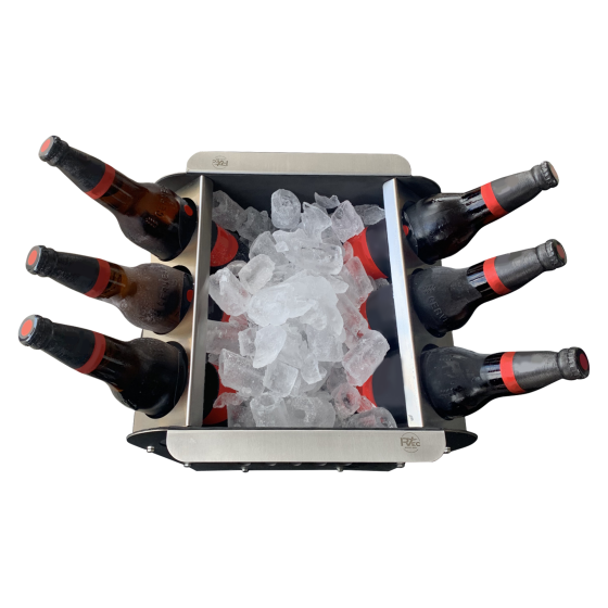 Cooler Balde De Gelo Para Cerveja Bloco Motor V6 Em Aço Inox