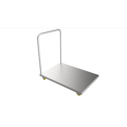 Carro plataforma em aço inox