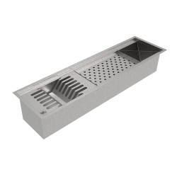 Escorredor Gourmet De Sobrepor Quadrado 800 Em Aço Inox