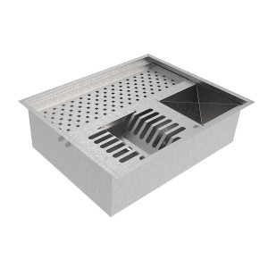 Escorredor Gourmet De Embutir Quadrado 480 Em Aço Inox