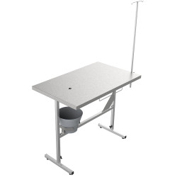 Mesa Veterinária com Regulagem De Altura Inox C/ Balde