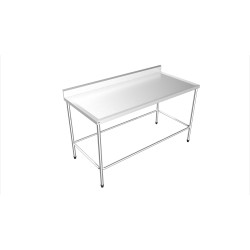 Mesa Em Aço Inox e com Contraventamento