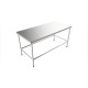 Mesa em Aço Inox com Contraventamento Mesa em Aço Inox com Contraventamento