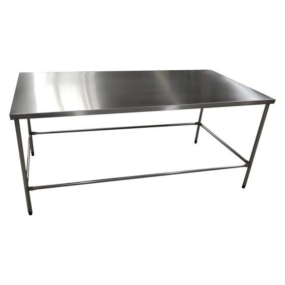 Mesa em Aço Inox com Contraventamento Mesa em Aço Inox com Contraventamento