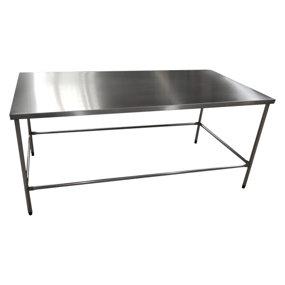 Mesa em Aço Inox com Contraventamento