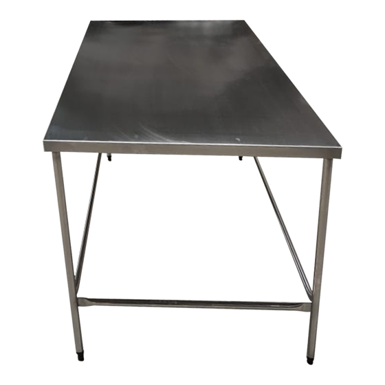Mesa em Aço Inox com Contraventamento Mesa em Aço Inox com Contraventamento